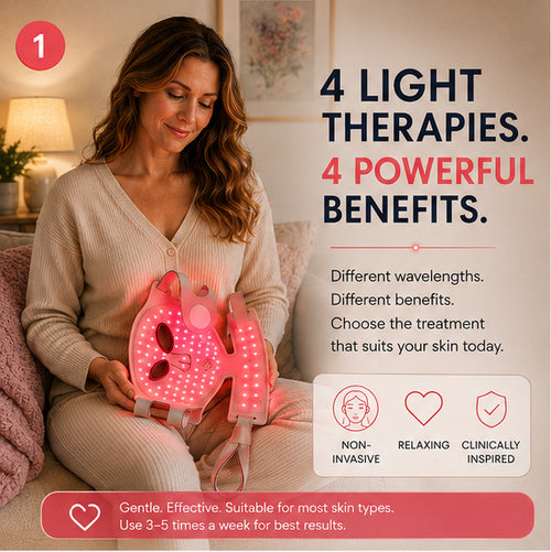 Cordless 4-Lightwave Therapy Face & Neck Mask