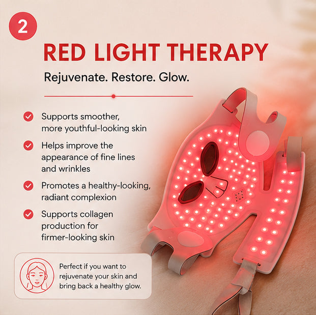 Cordless 4-Lightwave Therapy Face & Neck Mask